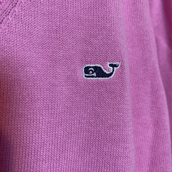Vineyard Vines Women's Pink V-Neck Cotton Sweater Size XL Lightweight Sweater - Picture 6 of 7